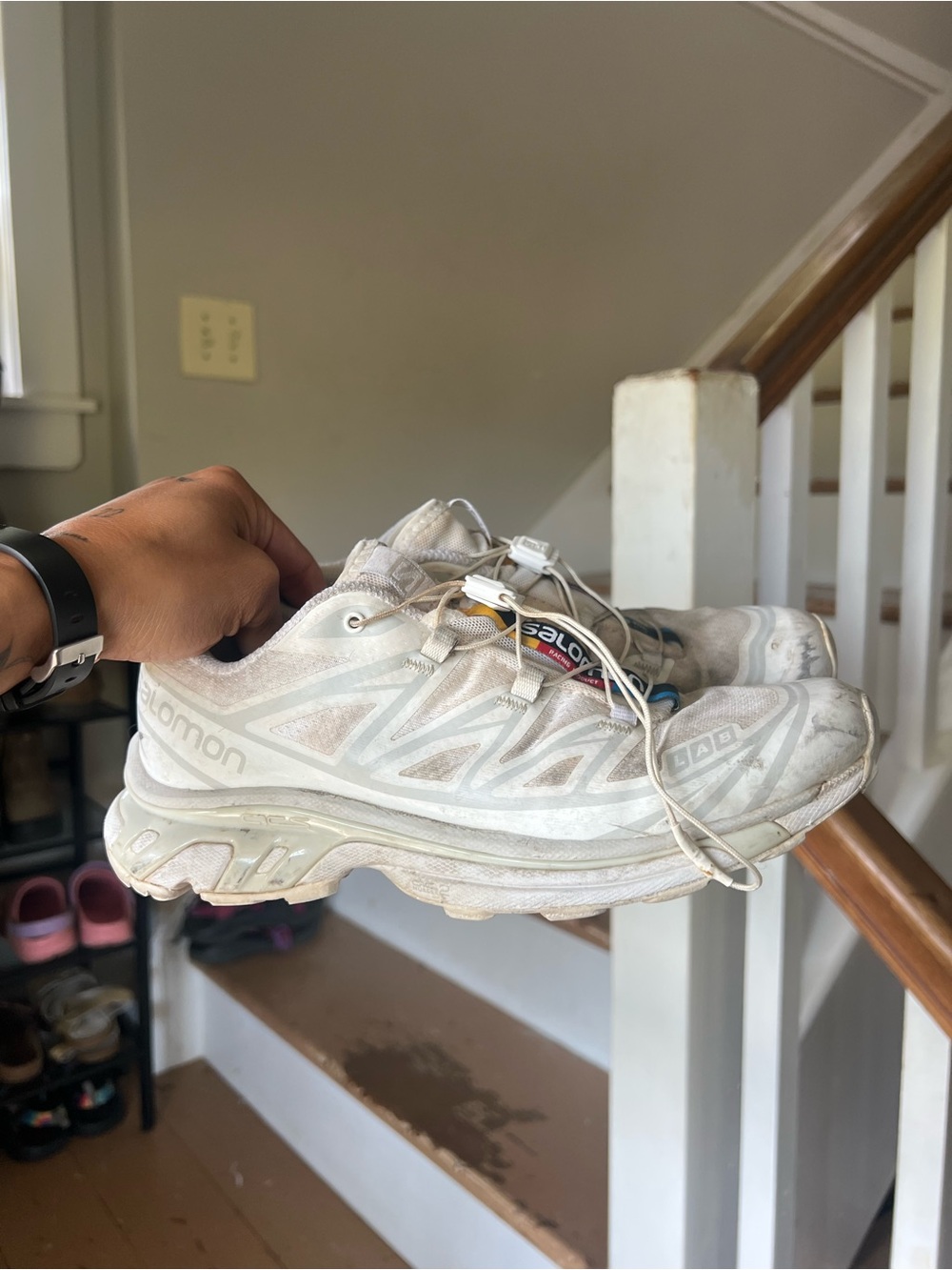 Salomon XT-6 White/Lunar Rock Women’s 7.5 - Picture 5 of 8
